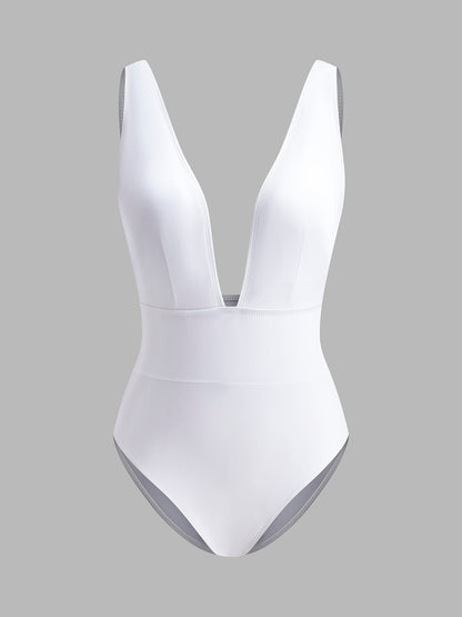 Derin V Kesim Tek Parça Mayo