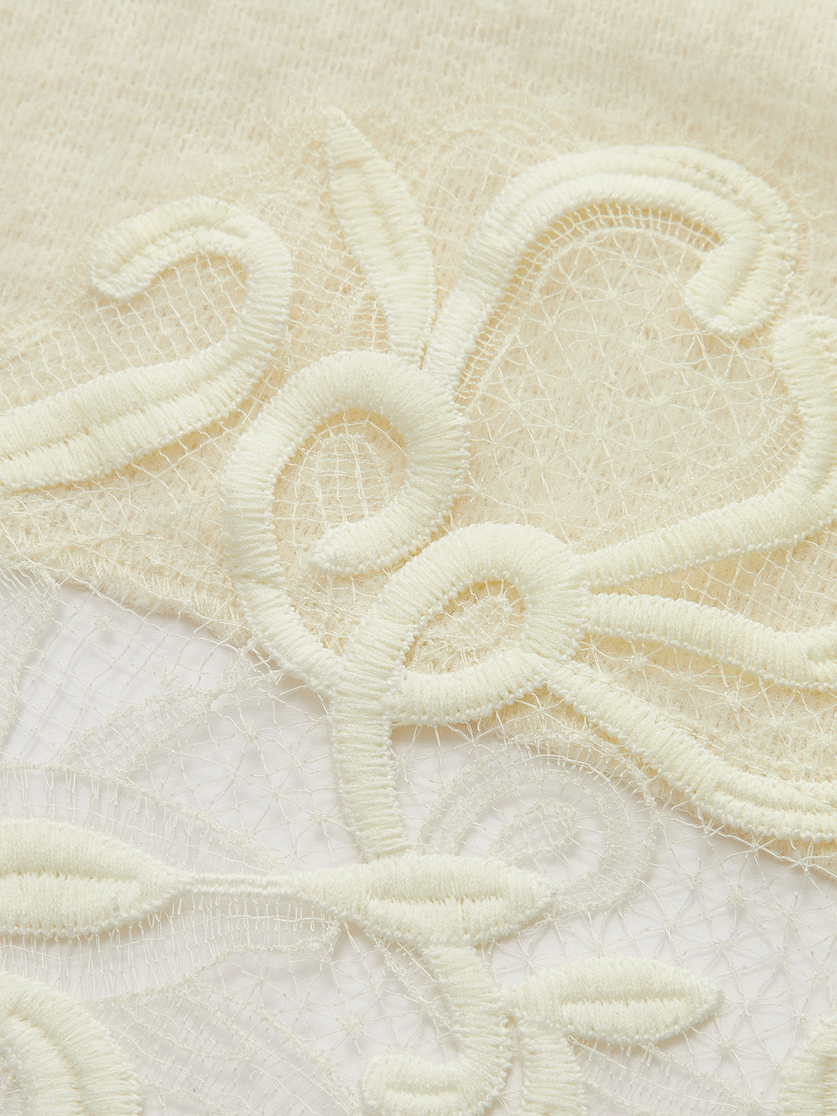 Çiçekli Dantel Şal