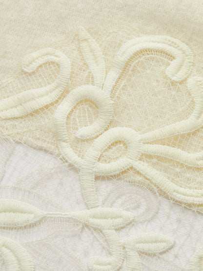 Çiçekli Dantel Şal