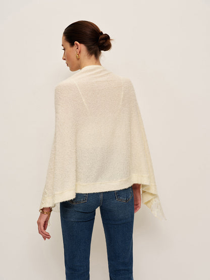 Çiçekli Dantel Şal