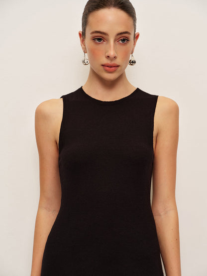 Volanlı Kolsuz Elbise