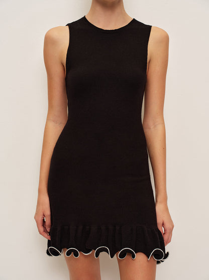 Volanlı Kolsuz Elbise