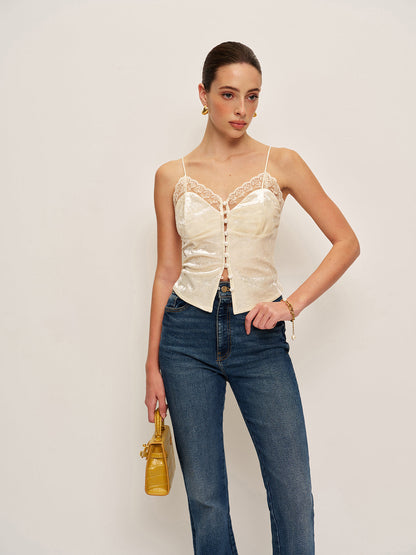 Dantel Detaylı Kadife Atlet