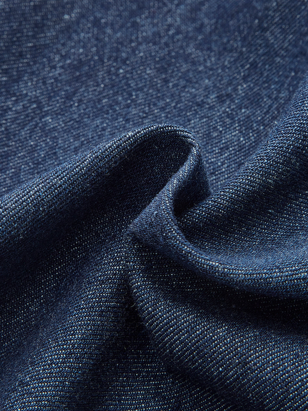 V Yaka Kolsuz Düğmeli Kot Elbise