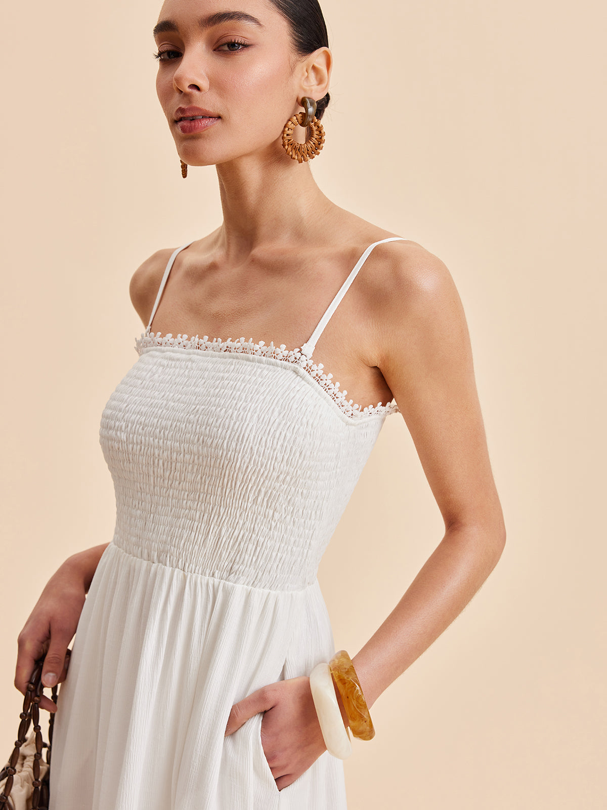 Fırfırlı Askılı Elbise