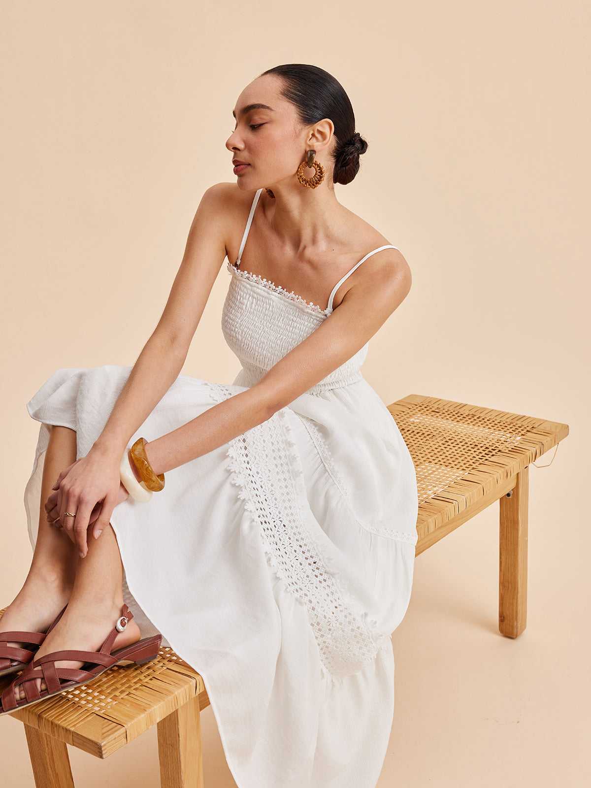 Fırfırlı Askılı Elbise