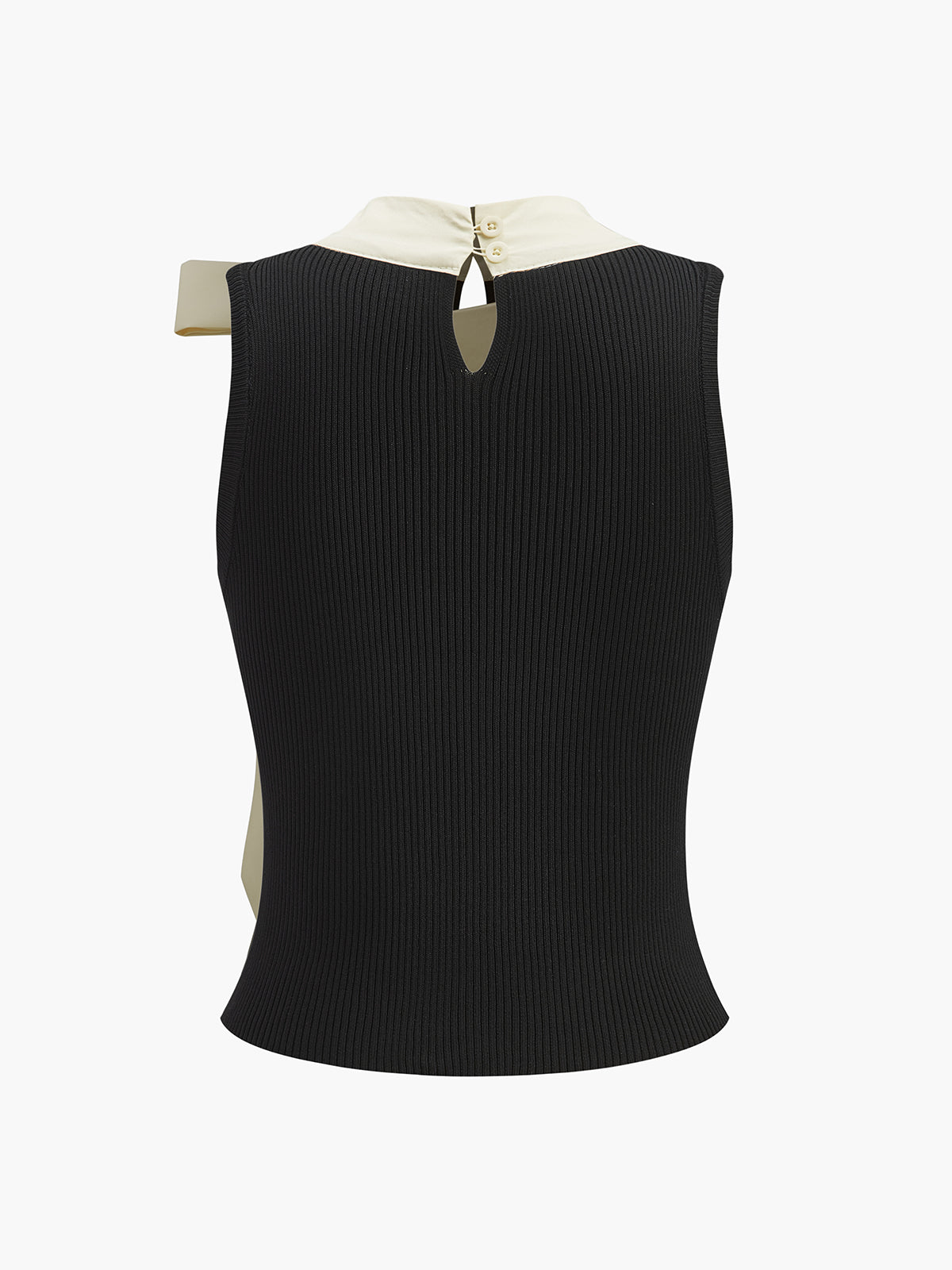 Renk Bloklu Fiyonklu Kazak Yelek