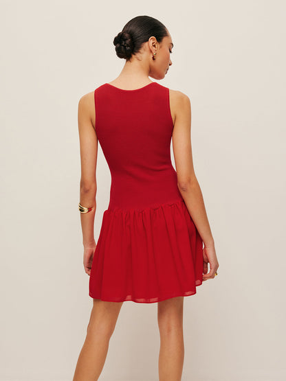 Kolsuz Örme Şifon Elbise