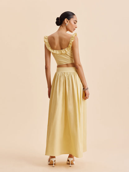 Fırfırlı Kırpılmış Etek Takımı