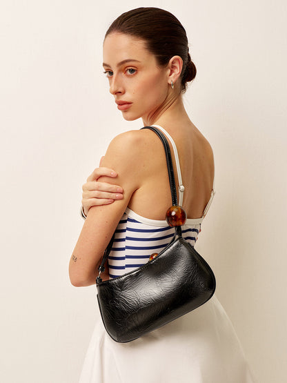 Boncuklu Askılı Suni Deri Omuz Çantası