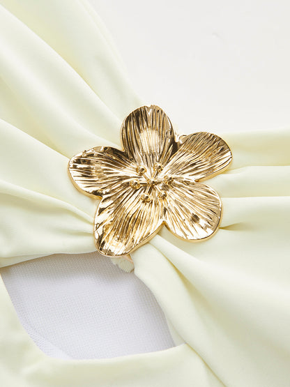 Papyonlu Askılı Tek Parça Mayo