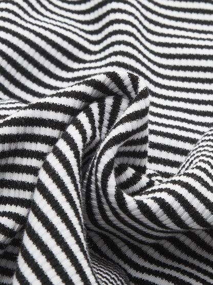 Çizgili Yuvarlak Yaka Atlet