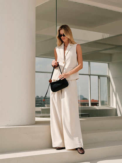 Pamuk ve Keten Metal Kolsuz Yelek