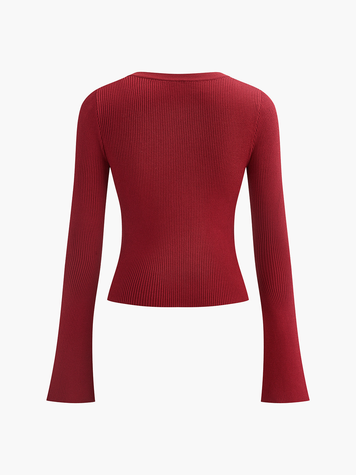 Kaburgalı Düğmeli İnce Hırka