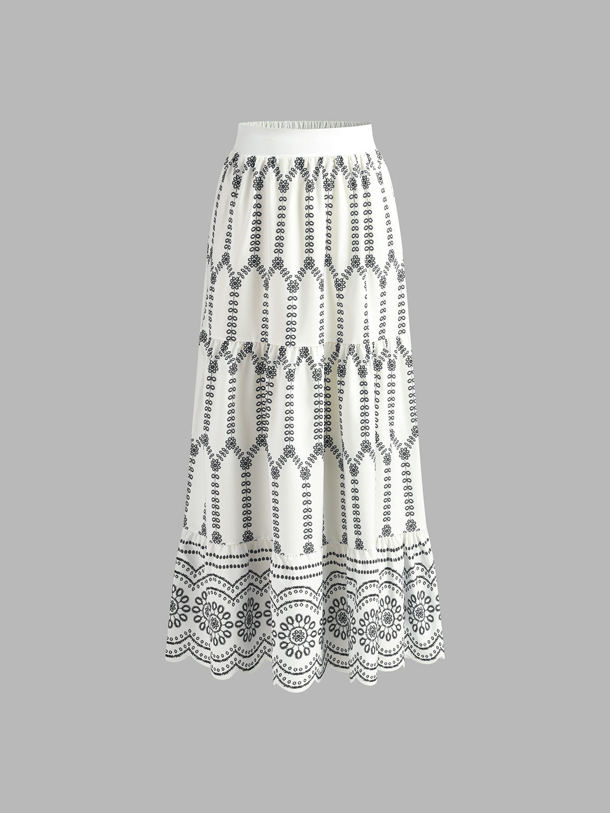 Baskılı Kolsuz Bağcıklı Etek Takımı