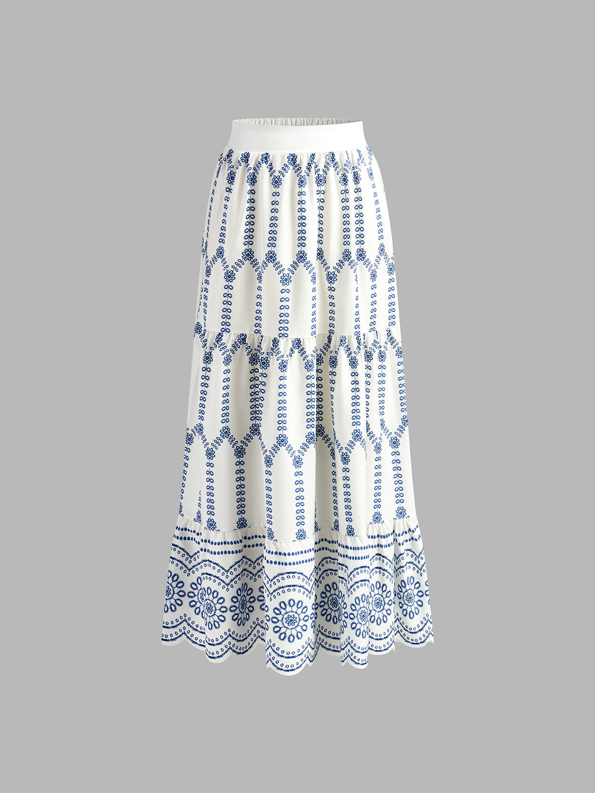 Baskılı Kolsuz Bağcıklı Etek Takımı