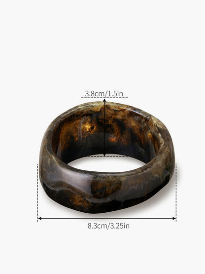 Vintage Esintili Yarı Saydam Reçine Bileklik