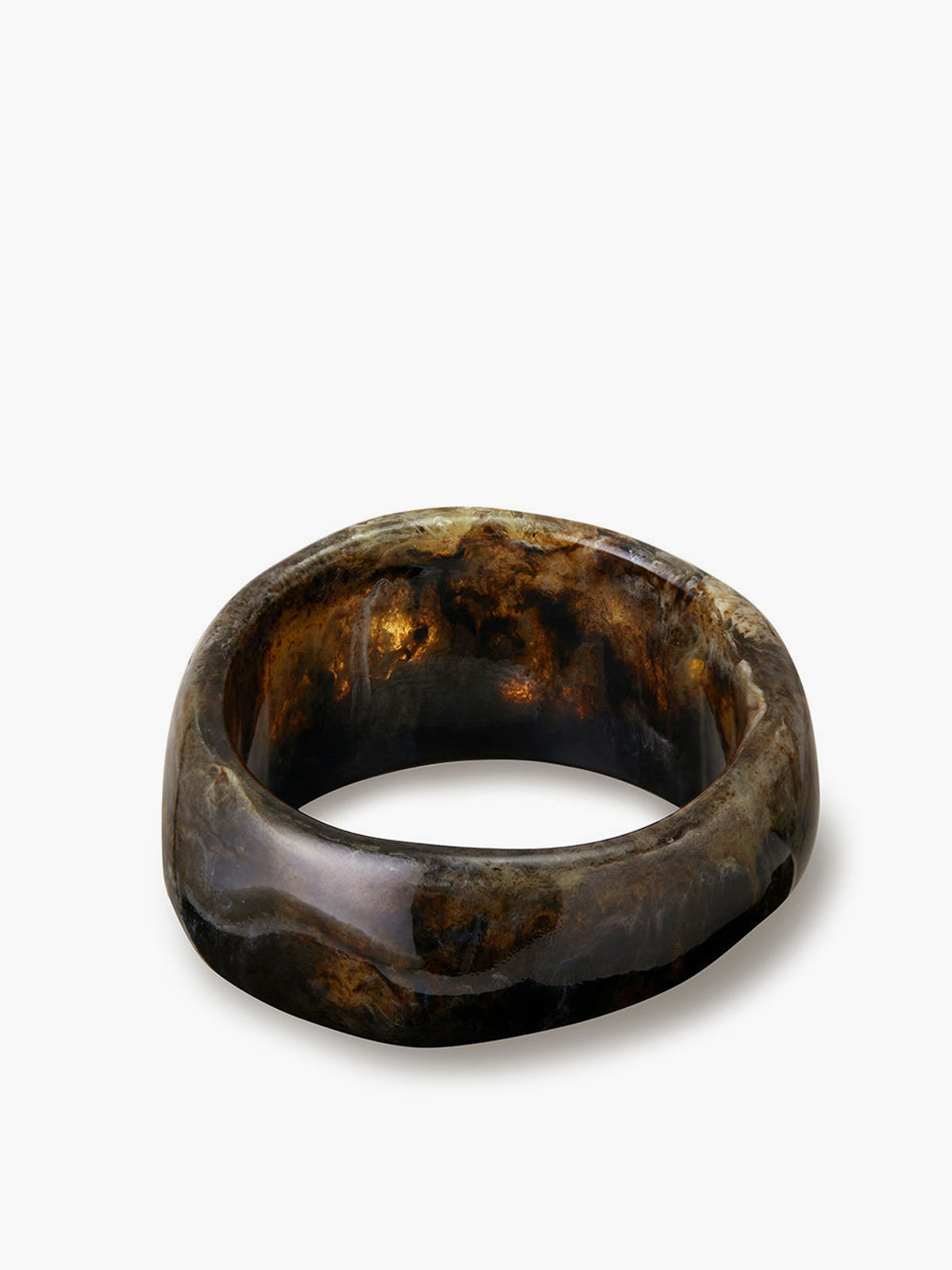 Vintage Esintili Yarı Saydam Reçine Bileklik