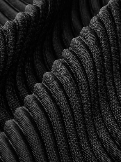 Volanlı Düğmeli Plisse Bluz