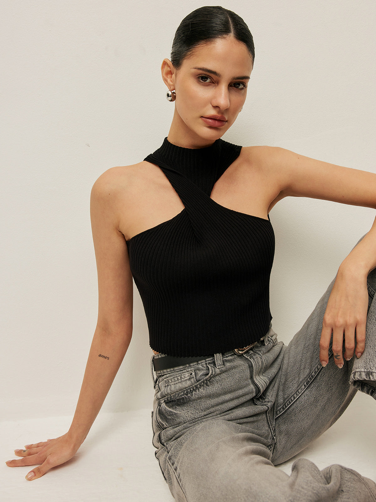 Kabartmalı Çapraz Askılı Örgü Üst