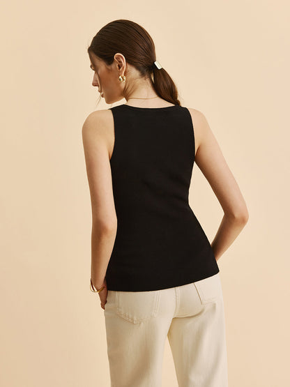 Marul Kesimli Yırtıklı Kazak Yelek