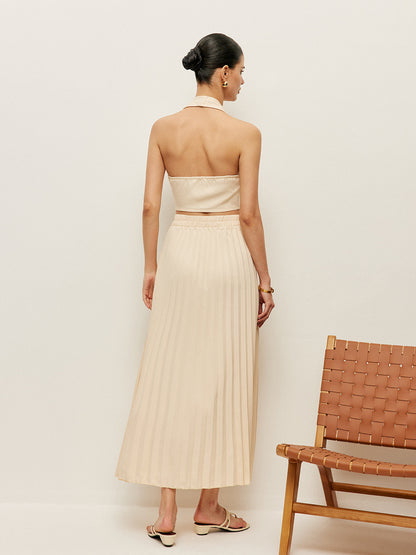 Pileli Etekli Yelek Takımı