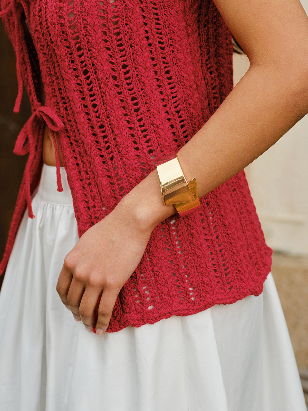 Geometrik Metal Manşet Bileklik