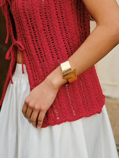 Geometrik Metal Manşet Bileklik