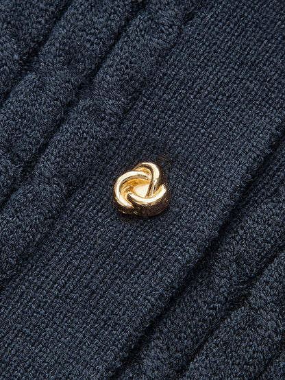 Kabartmalı Örgü Polo Tişört