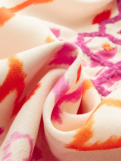 İşlemeli Boho Püsküllü Bağcıklı Atlet