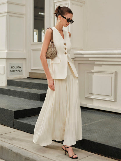 Orta Bel Pileli Etek