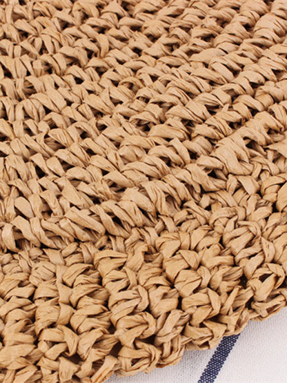 Tığ İşi Yuvarlak Hasır Tote Çanta