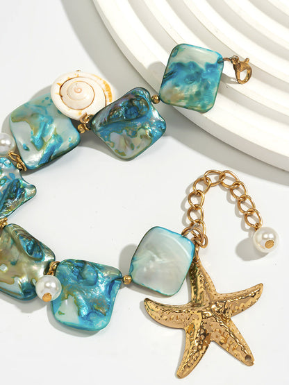 İnci Detaylı Okyanus Yıldızı Bileklik