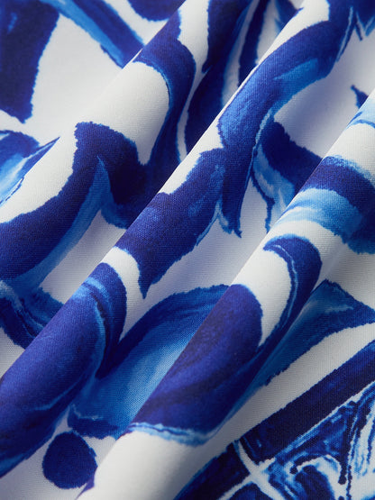 Boho Desenli Saten Etek