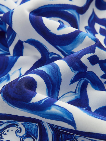 Boho Desenli Saten Etek