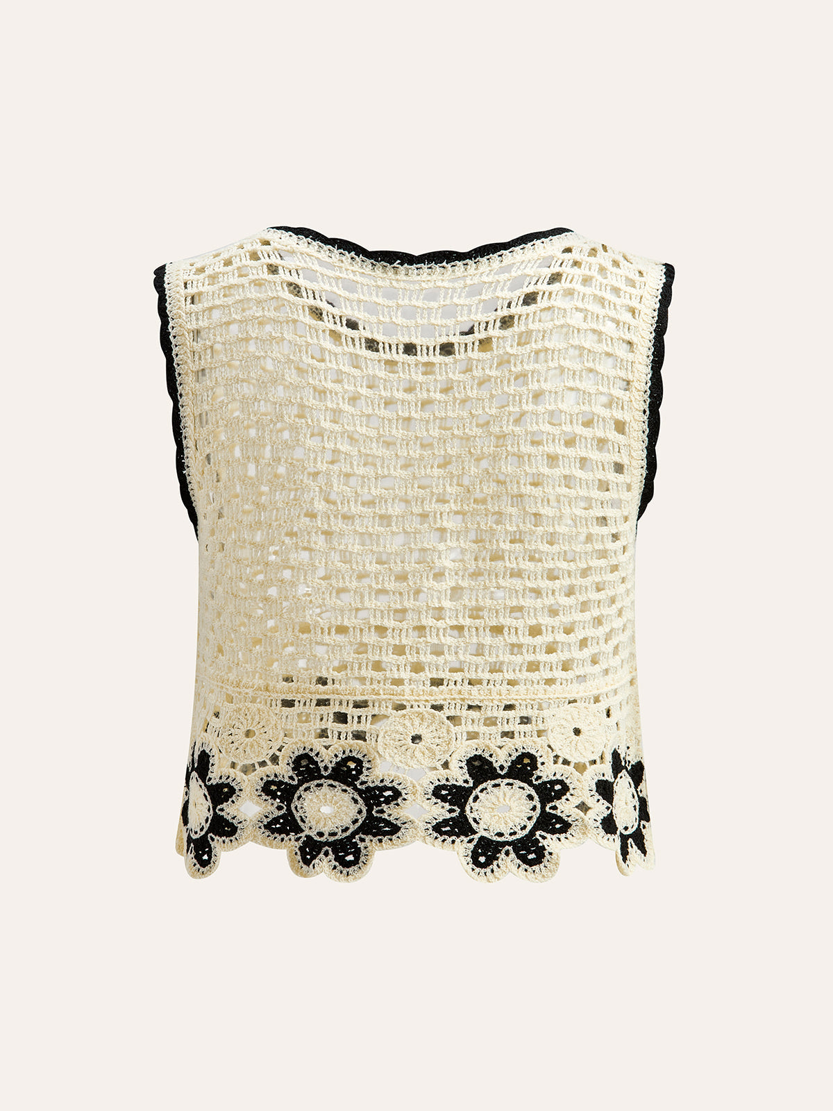 Tığ İşi Çiçekli Üst ve Pantolon Takımı