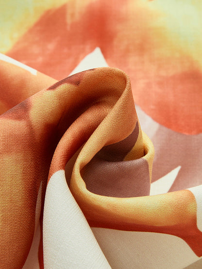 Boya Baskılı Büyük Boy Elbise