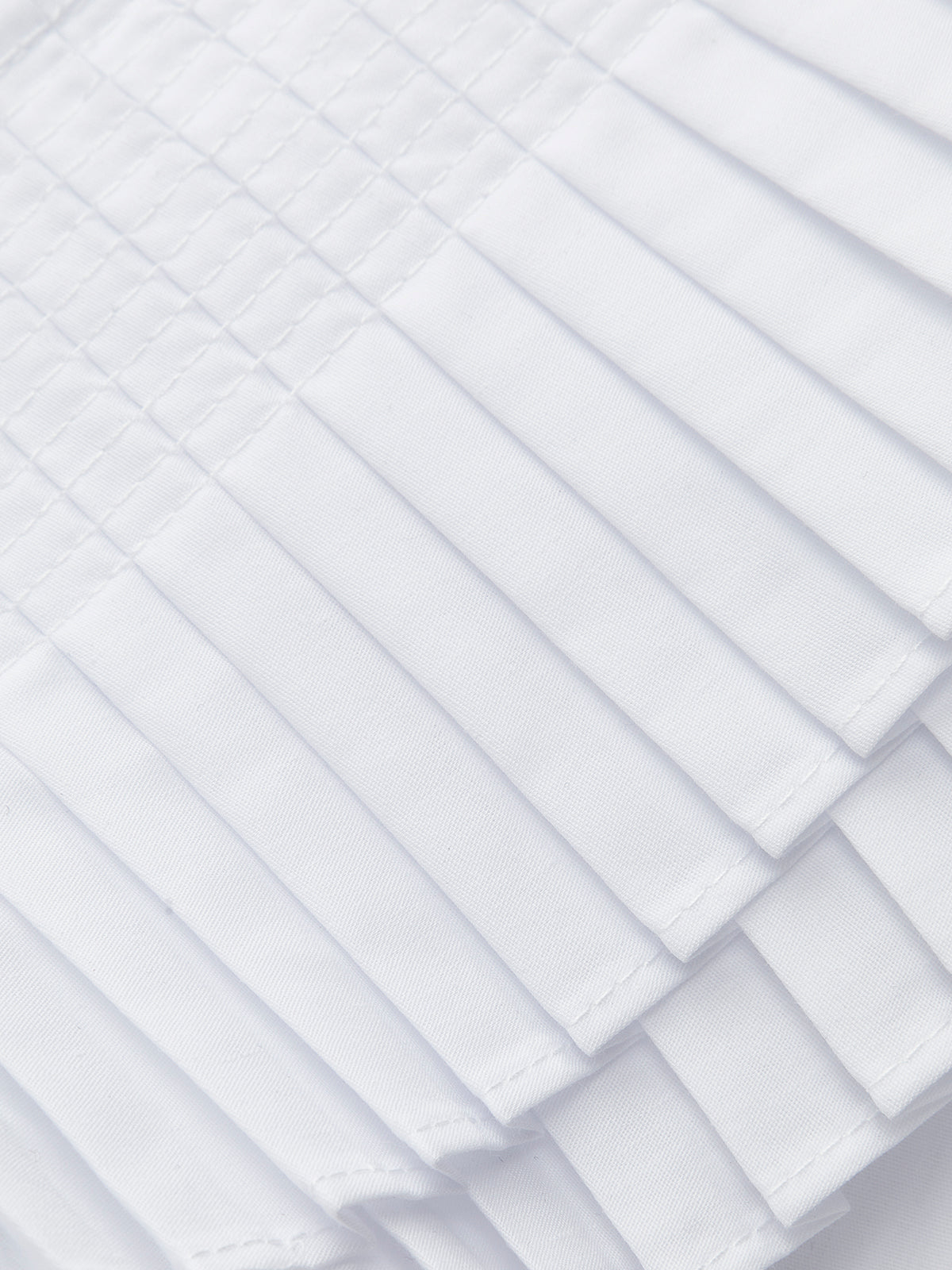 Pileli V Yaka Düğme Detaylı Üst