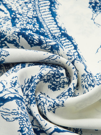 Baskılı Omuz Açık Fırfırlı Kollu Elbise