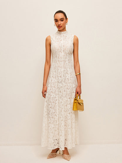 Yarı Şeffaf Dantel Elbise