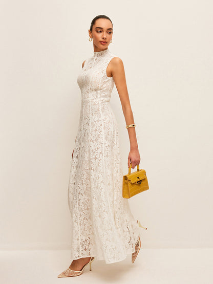 Yarı Şeffaf Dantel Elbise