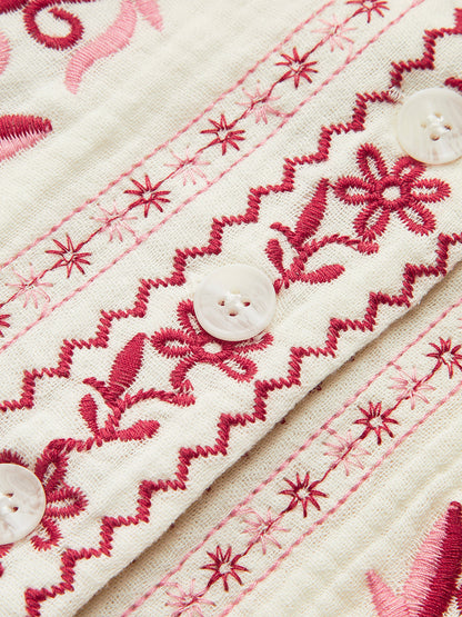 Kemerli Boho Desenli Yelek