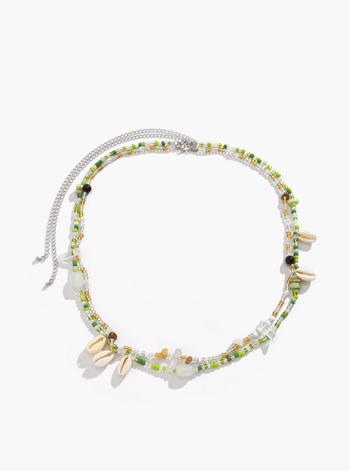 Deniz Kabuğu ve Boncuk İşlemeli Bel Zinciri