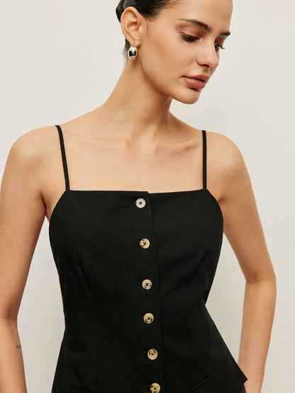 Pamuklu Düğmeli Bağcıklı Atlet