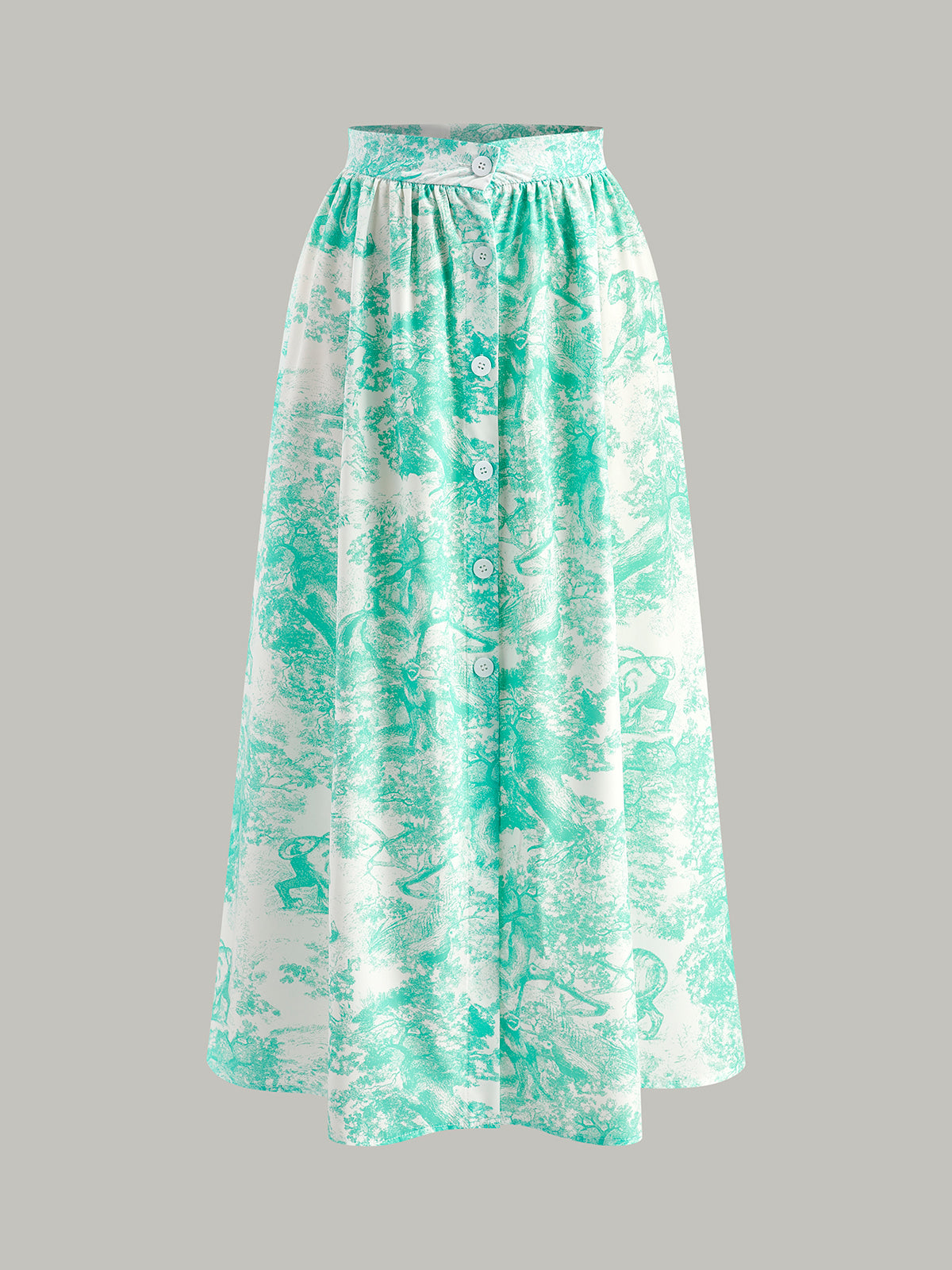 Halter Yaka Sırtı Açık Önü Düğmeli Etek Takımı