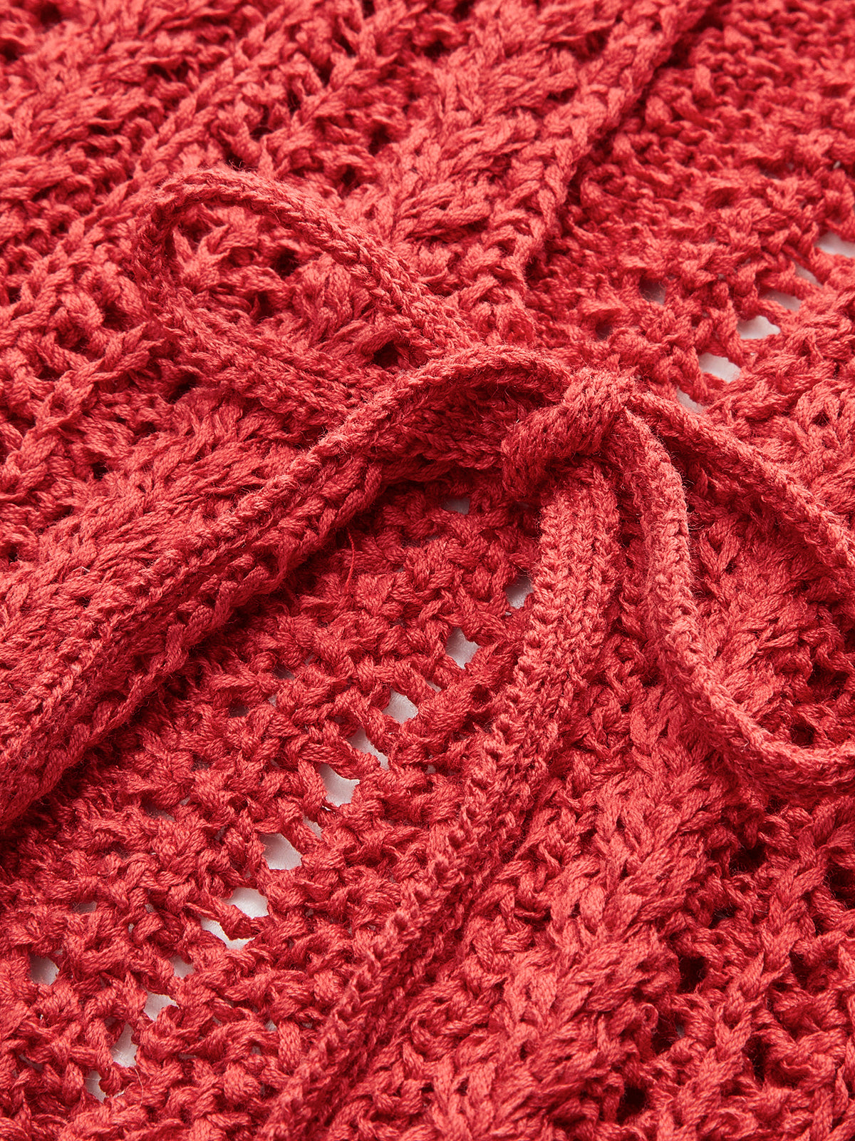 Önü Bağcıklı Örgü Kolsuz Yelek