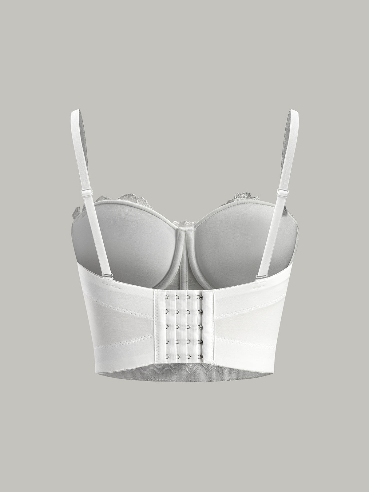 Yarı Şeffaf İşlemeli Çiçek Desenli Kalp Korse