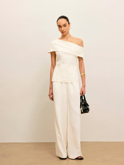 Tek Omuzlu Drapeli Üst