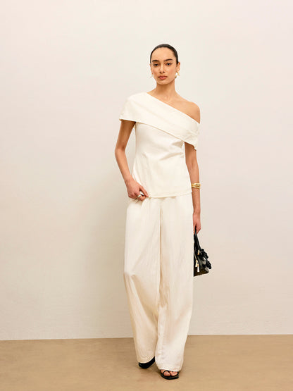 Tek Omuzlu Drapeli Üst