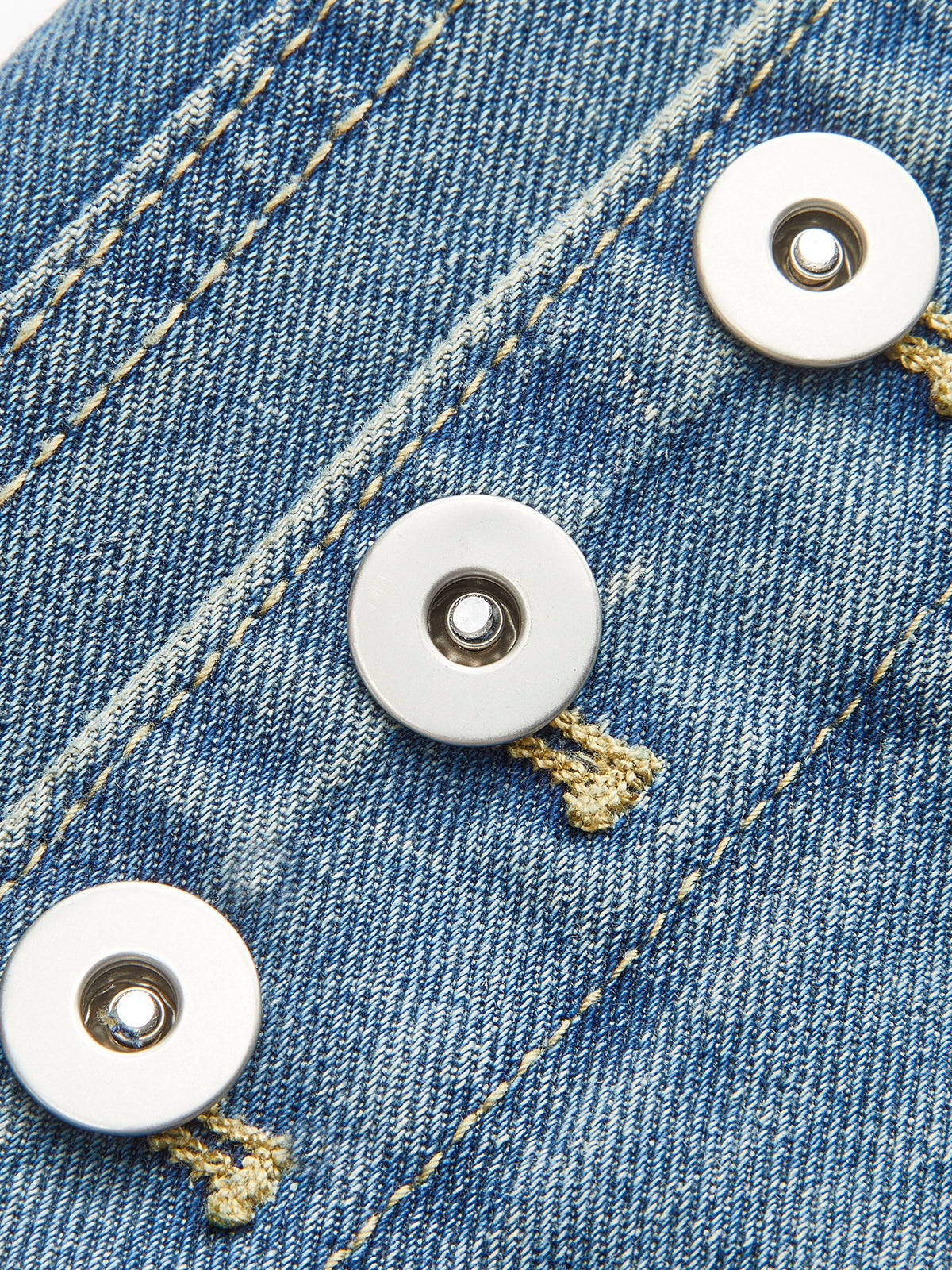 Orta Bel Dekor Düğmeli Fermuarlı Flare Kot Pantolon